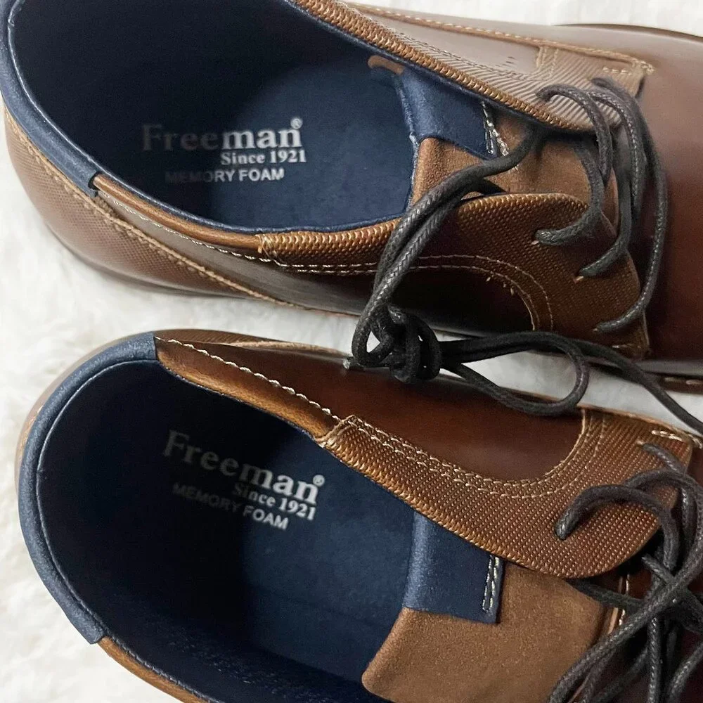 Freeman Angus F220019 Cognac Brown Lace‎ Up Ankle Chukka Boots Size 9